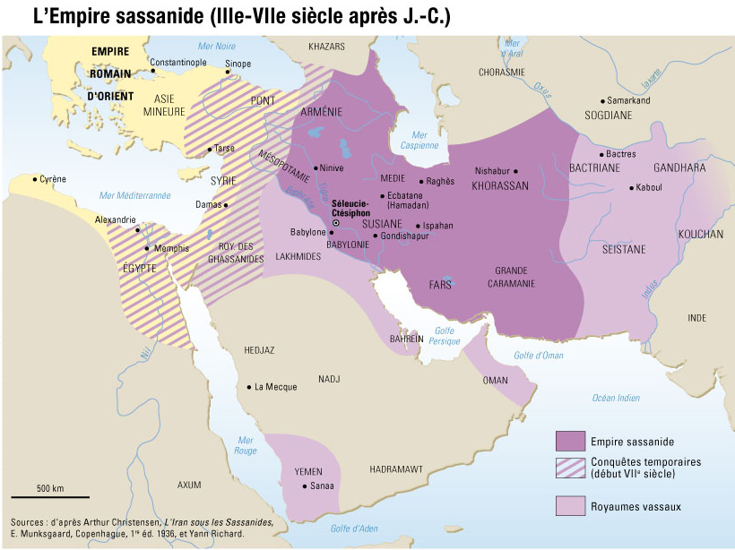 Iran carte empire sassanide