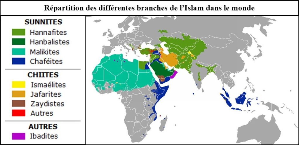 répartition géographique école jurisprudence islamique (fiqh)