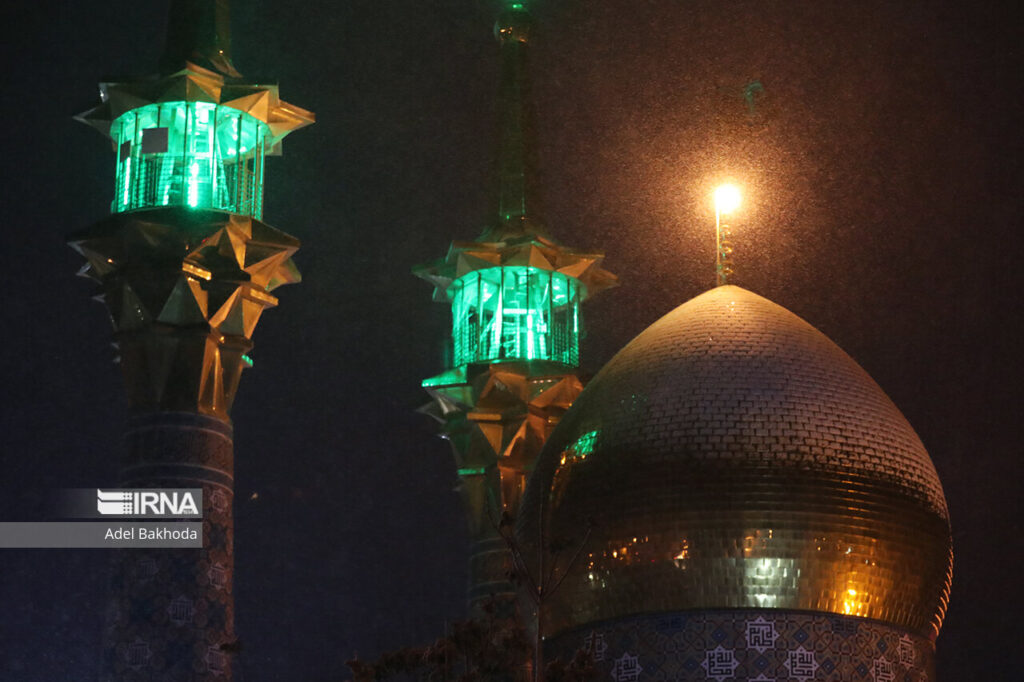 mosquée Hamadan neige Iran