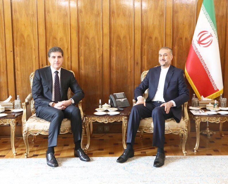 président Kurdistan irakien Nichervan Barzani rencontre Hossein Amirabdollahian 6 mai 2024