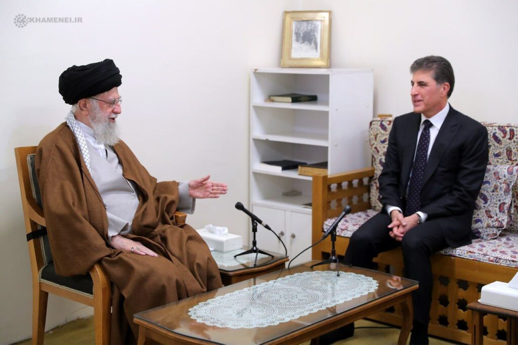 visite officielle Iran président du Kurdistan irakien Nichervan Barzani rencontre Ali Khamenei 6 mai 2024