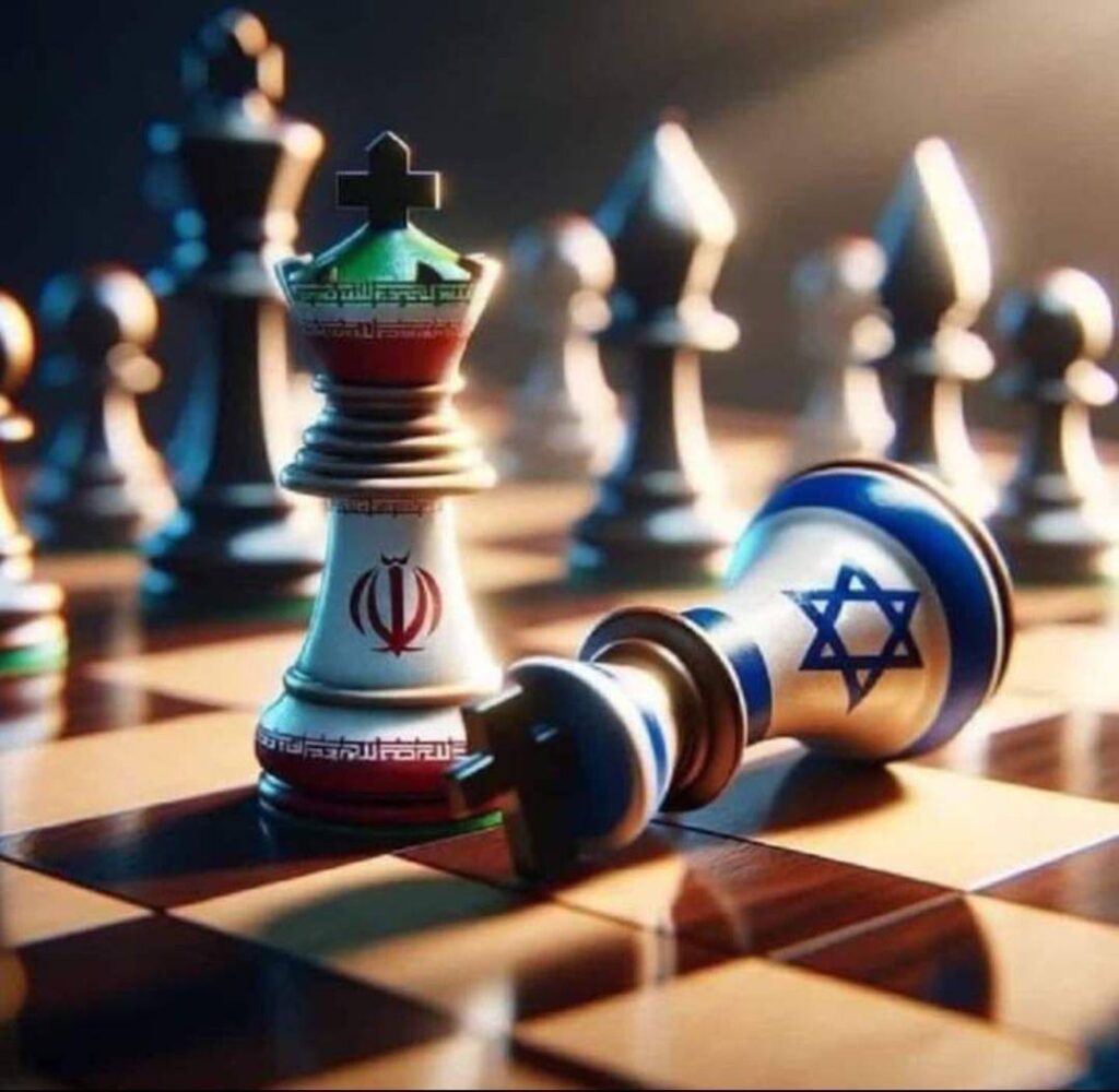 illustration jeu d'échecs Iran Israël missiles avril 2024