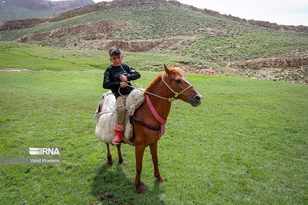 jeune nomade à cheval (Kormanj, Iran)