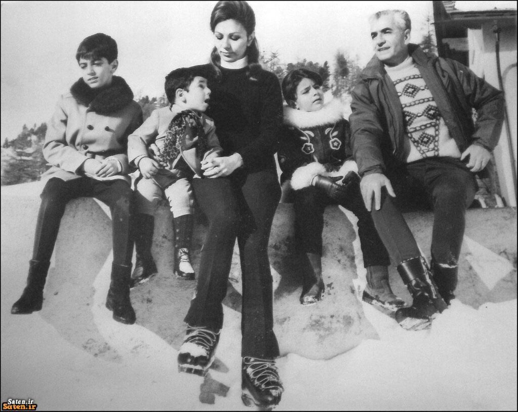 Famille Pahlavi à Saint-Moritz (6 février 1969)